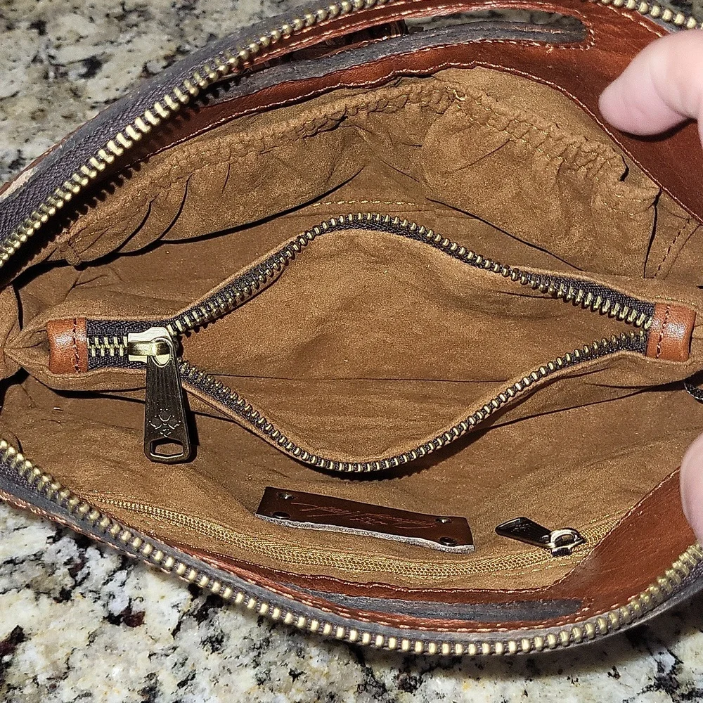 Patricia Nash Sora Braided Stitch Leather Cutout Satchel - Picture 9 of 13